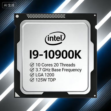 Intel i9-10900K CPU 10 Core 20 โปรเซสเซอร์สายไฟ โดยใช้ช่อง LGA 1200, งานฝีมือ 14nm, สามารถโอเวอร์คล็