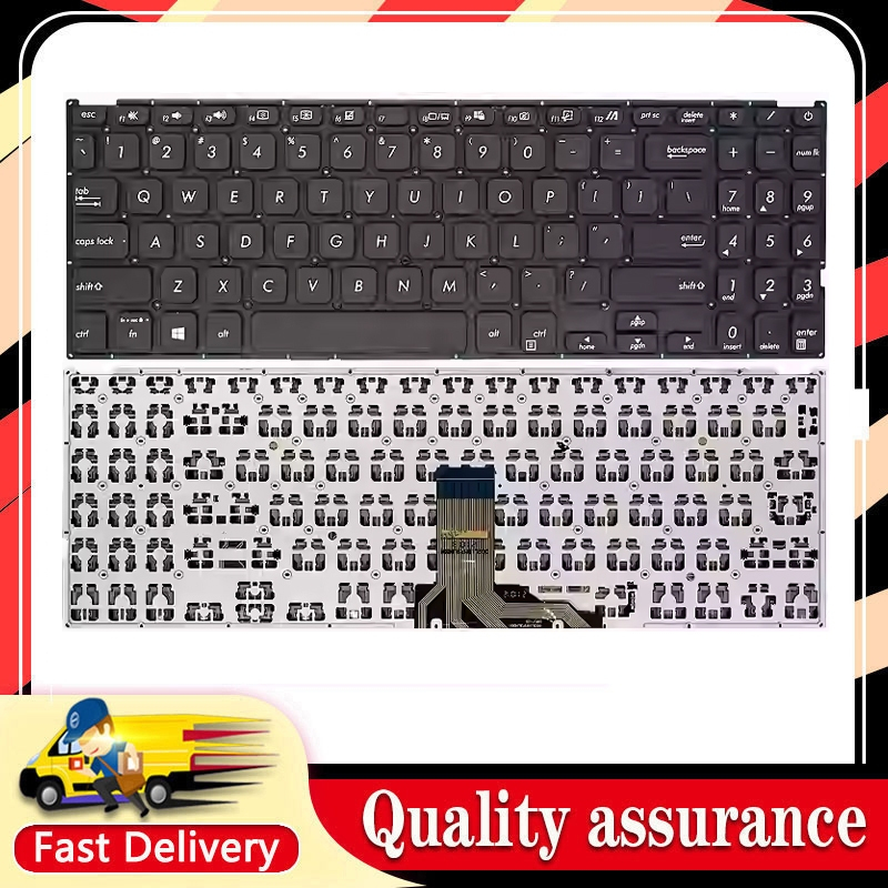 แป้นพิมพ์แล็ปท็อปใหม่ภาษาอังกฤษสําหรับ ASUS X509 X515 M509 X509F X509U X509UM X509FA MA FL8700 Y5200