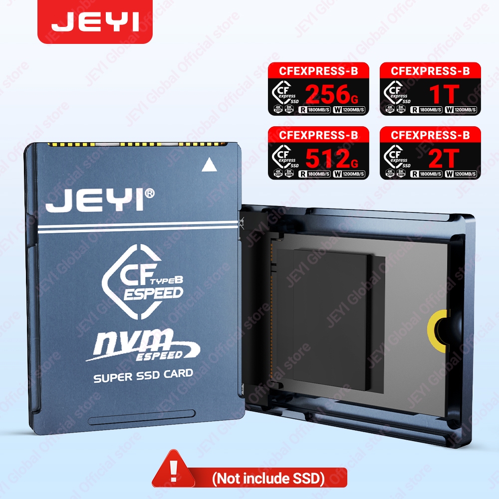Jeyi CF-Express อะแดปเตอร์การ์ดหน่วยความจํา Type-B เป็น 2230 NVMe M.2 SSD PCIe 4.0 สําหรับ CANON NIKON Z6 Z7 Z9 R3 R5