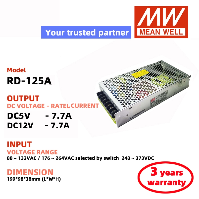 MEAN WELL RD-125A RD-125B RD-1224 RD-125-2448 Switching Power Supply Meanwell DC power
