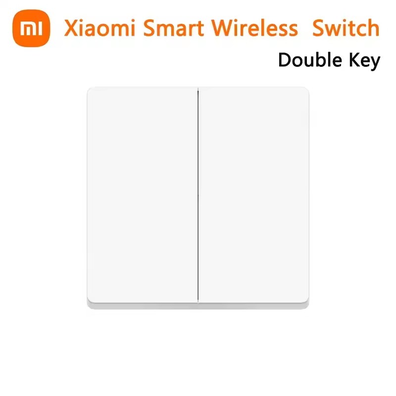Xiaomi Mijia สมาร์ทสวิตช์ไร้สาย Double Key ทํางานร่วมกับ BLE ตาข่ายเกตเวย์การเชื่อมต่ออัจฉริยะรีโมทคอนโทรล Mi Home APP