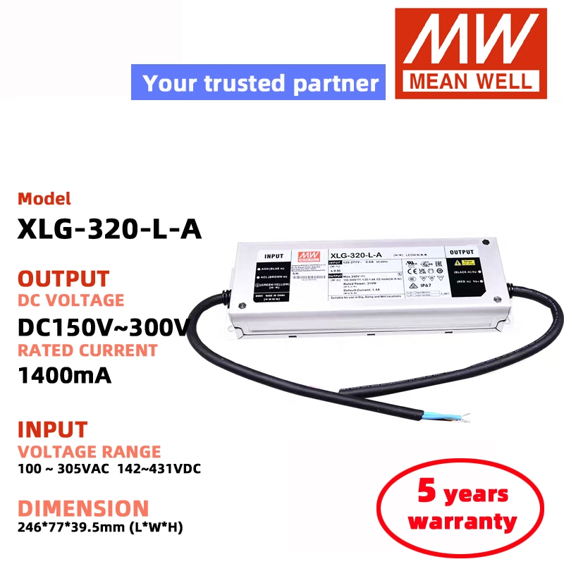 MEAN WELL XLG-320-LA XLG-320-HA XLG-320-MA XLG-320-VA LED driver power supply MEAN WELL Switching Po