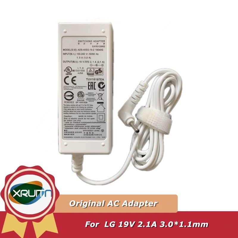 G 19V 2.1A 3.0*1.0 มม.40W ADS-40SG-19-2 19040G LCAP25B LCAP21C ของแท้ EAY63128601AC Adapter Power Ch