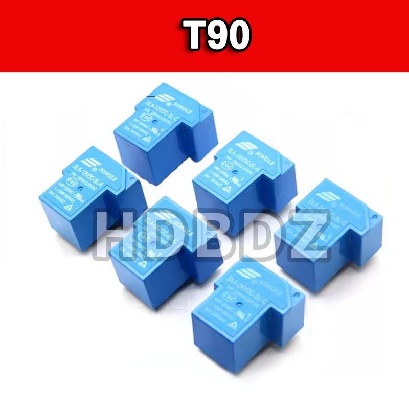 1-5PCS T90 SONGLE  Electronic relay  SLA- 05V 09V 12V 24V 48VDC-SL-A-C 4/5/6pin 30A SLA-12VDC-SL-A S