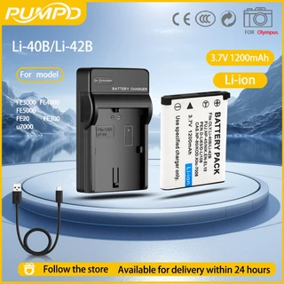 PUMPD Li40B LI42B สําหรับ Olympus U750 1050 FE5020 150 160 FE190 290 FE280 230 240 250 320 300 charger