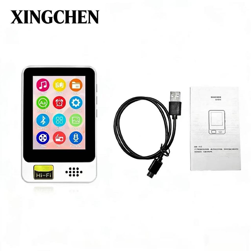 XINGCHEN 1.8 นิ้วเต็มหน้าจอ MP3 Player HIFI บลูทูธ 5.2 ลําโพงเครื่องเล่นเพลง MP4 วิดีโอ Playback FM Recorder สําหรับ Walkman