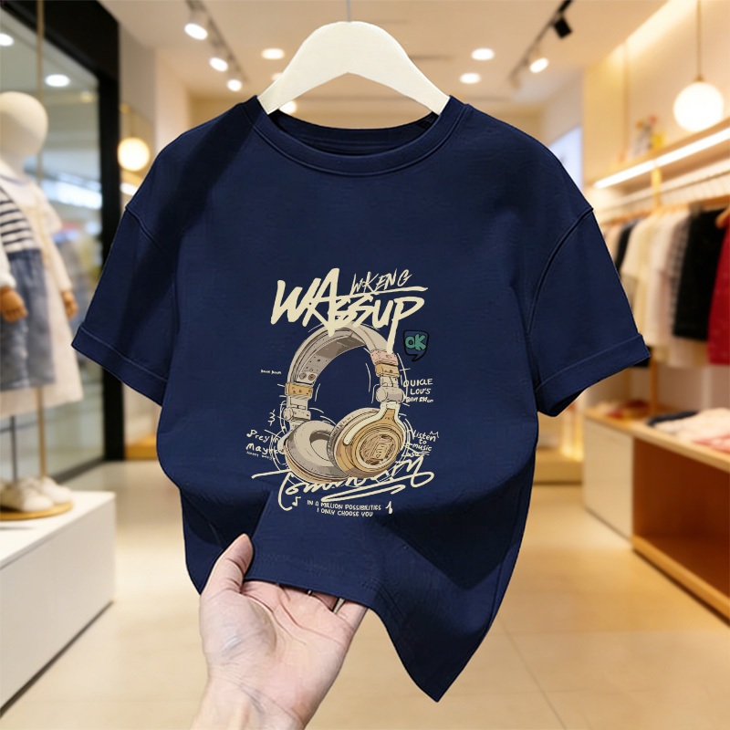 [จัดส่งในวันเดียวกัน] เสื้อยืดแขนสั้นผ้าฝ้ายแท้สำหรับทั้งชายและหญิง ลายเฉพาะของ NASA