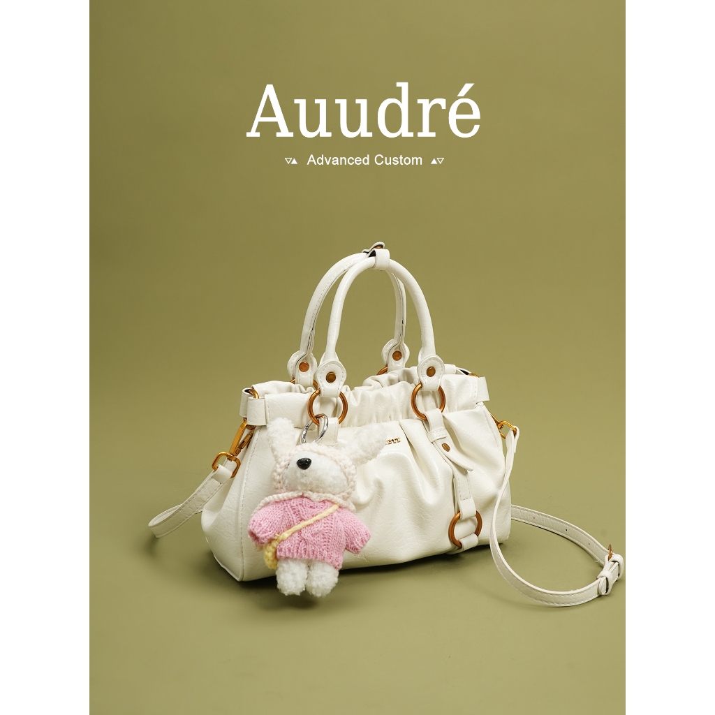 Auure Western Style Pleated Handbag Female Commuter Cross-body Small Bag