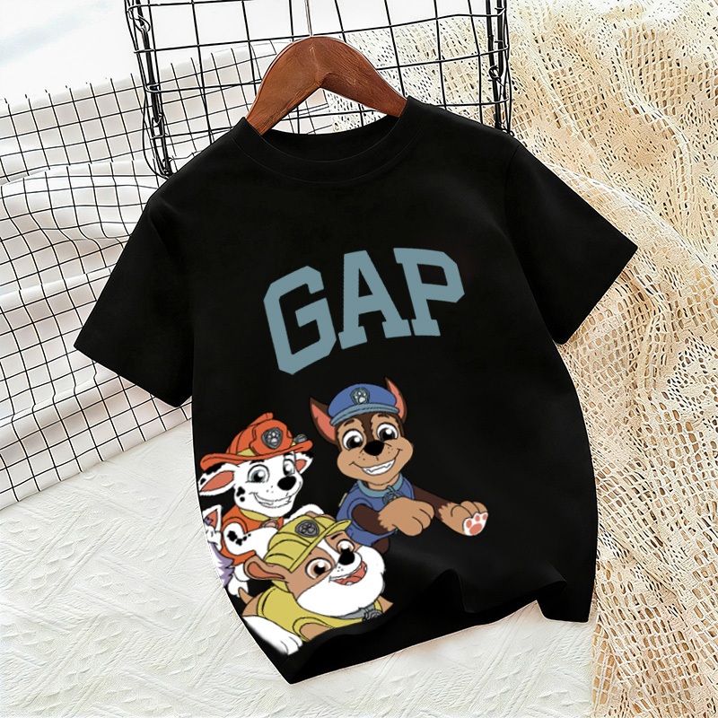 【จัดส่งในวันเดียวกัน】เสื้อยืดแขนสั้นสีดำสำหรับเด็ก NASA แบรนด์เนม ผ้าคอตตอนระบายอากาศได้ดี เสื้อผ้าเด็กชายหญิง ลายสุนัขน่ารักการ์ตูนสไตล์ไทย แฟชั่น เสื้อเชิ้ต