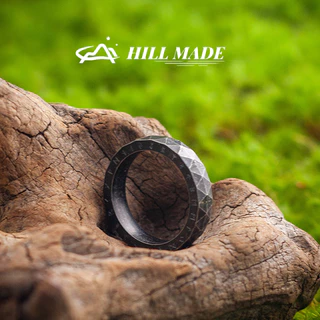 แหวนหน้ายูนิกดีไซน์ Nordic Diamond ประทับรูnehn Viking ทำจากสแตนเลสวงเล็ก HMR109