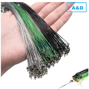 A&D สายเบ็ดตกปลา ลวดเหล็ก ป้องกันการกัด 15 ซม.-30 ซม. 1 ชิ้น ต่อล็อต