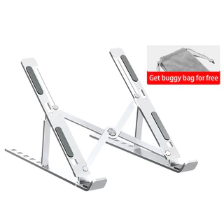 แท่นวางโน๊ตบุ๊ค พับเก็บได้Laptop Stand Notebook Standกันลื่น ปรับได้ 7 ระดับ รองรับจอ7 นิ้วถึง 17นิ้ว