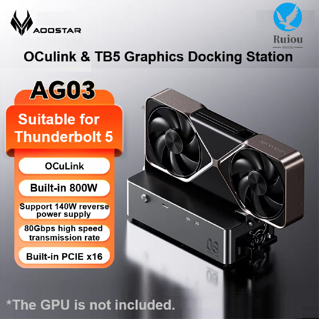 AOOSTAR AG03 OCulink & USB4 V2.0 กราฟิก Docking ในตัว 800W Power Thunder 5 Dual Interface 80Gbps รอง