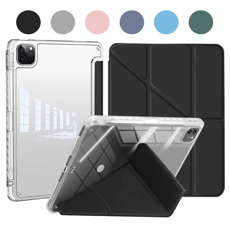 สําหรับ HONOR Pad X8a NDL-W09 2024 11.0 นิ้วแฟชั่น Y-รูป Multi-พับโปร่งใสแท็บเล็ตป้องกันกรณี HONOR P