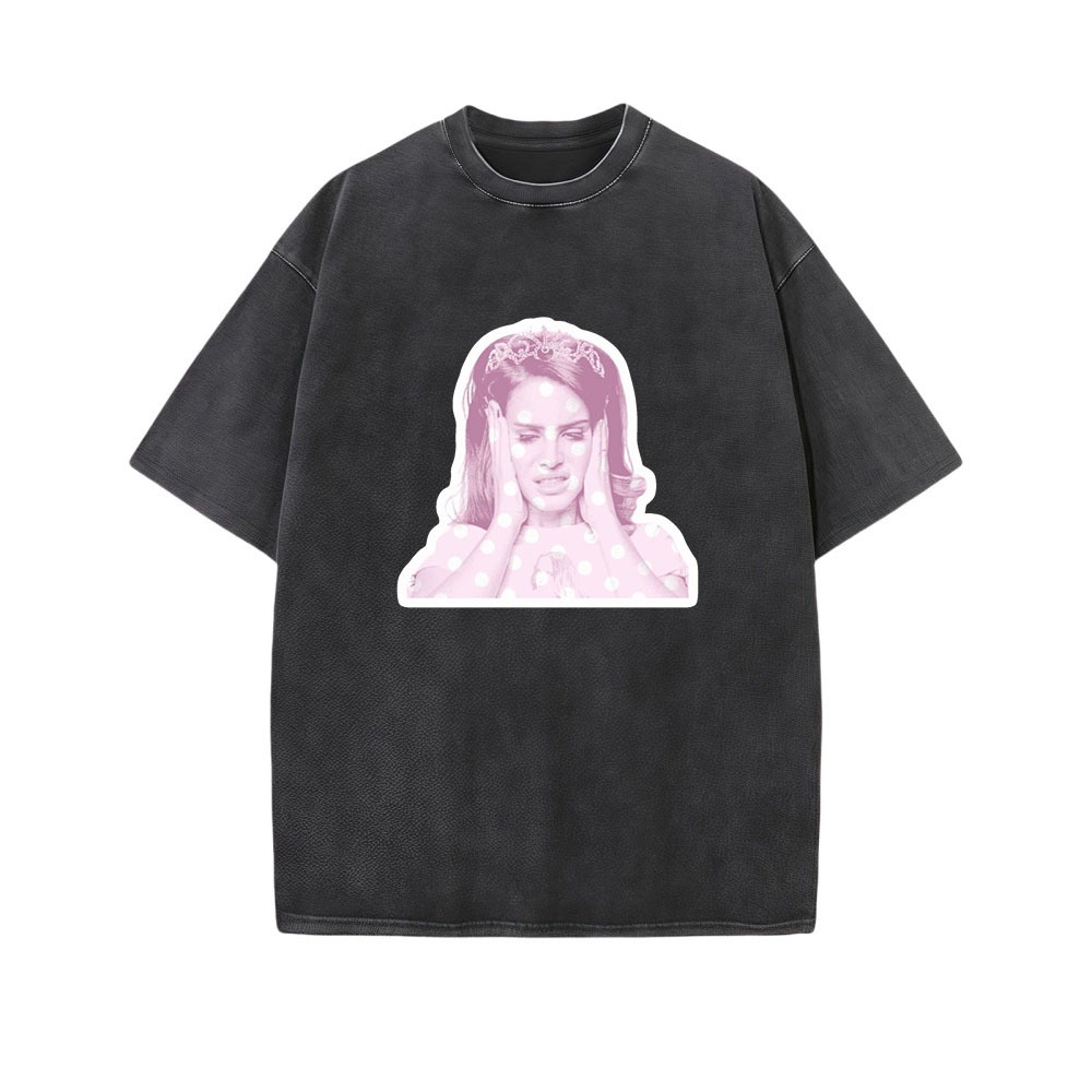 Lana Del Rey Hip Hop Retro Avatar รูปแบบผ้าฝ้ายเสื้อยืดผู้ชายผู้หญิงแฟชั่น Cool เสื้อยืดผู้ชายแขนสั้