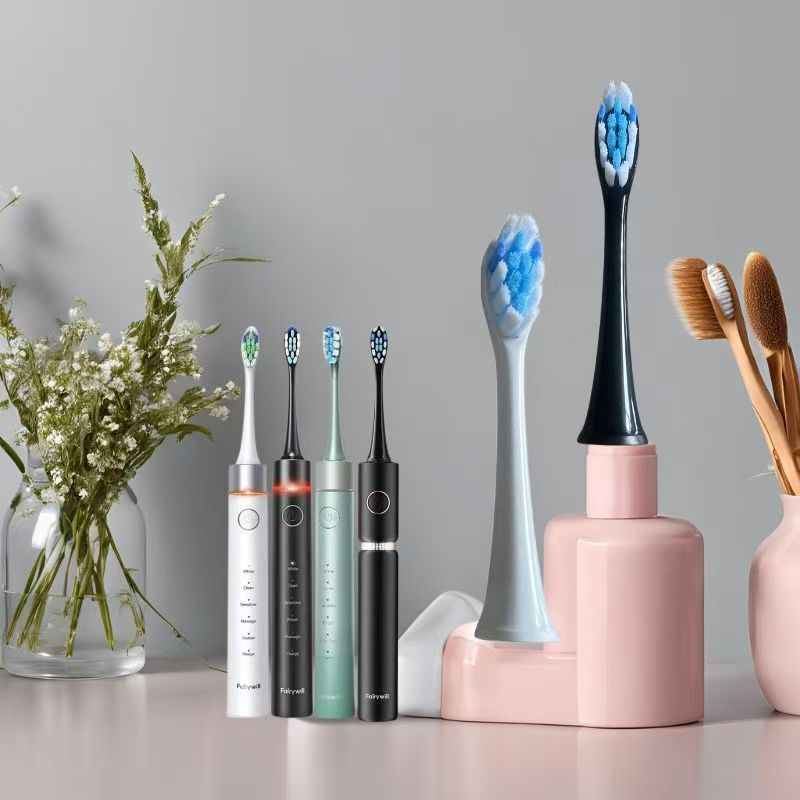 12pcs Fairywill P11 T9 P80 หัวแปรงสีฟันไฟฟ้าใช้งานร่วมกับ Fairywill P11 T9 P80 แปรงสีฟันไฟฟ้าขนแปรงนุ่มหัวฉีด