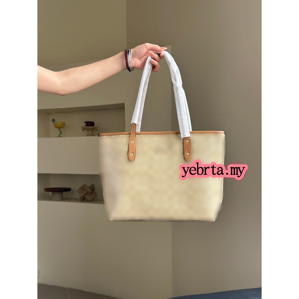ใหม่ CCQ28 58292 City Zip Tote Signature Canvas Women Handbag Shopping Shoulder Bag 28