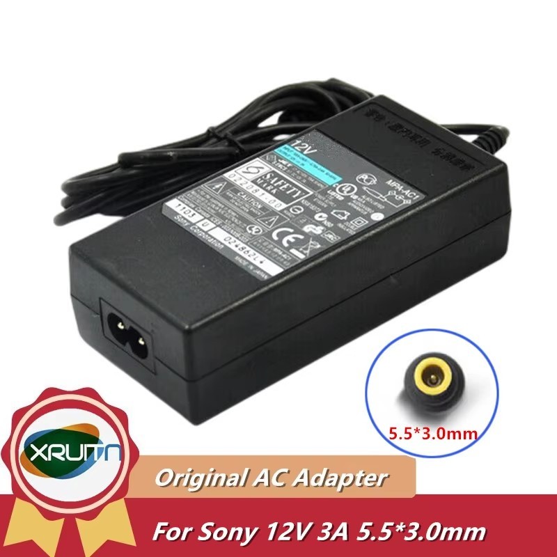 Original 12V 3A 36W AC Adapter Charger สําหรับ Sony BRC-H700 MPA-AC1 EVI-D70P EVI-D100P BRC-300P Ved