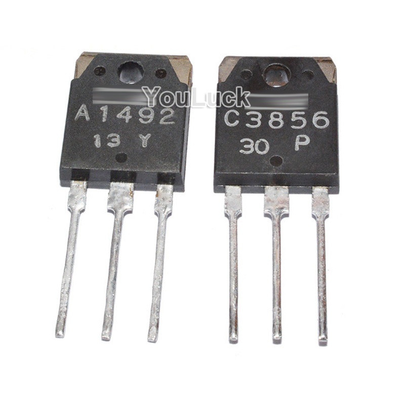 Original A1492 C3856 2SA1492 2SC3856 TO-3P เครื่องขยายเสียงทรานซิสเตอร์