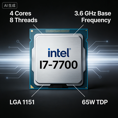 Intel Core i7-7700 โปรเซสเซอร์ Intel Core อัจฉริยะรุ่นที่เจ็ด 1151cpu