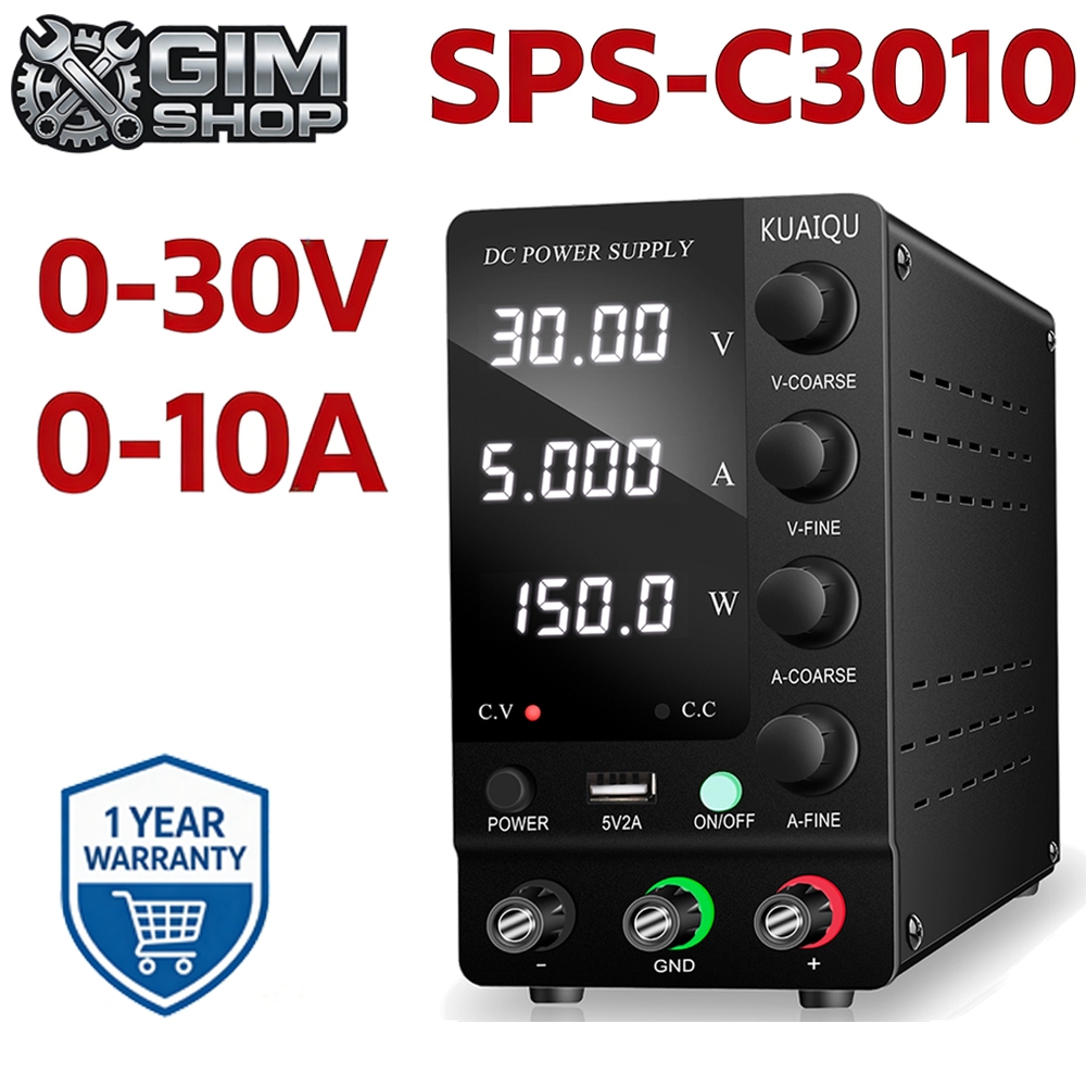 KUAIQU 12V 24V SPS-C3010 แหล่งจ่ายไฟ DC ปรับได้ 30V 10A สําหรับซ่อมโทรศัพท์มือถือ