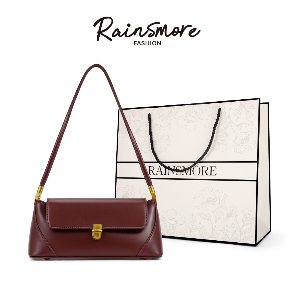 Rainsmore-2025 กระเป๋าทรง Baguette สไตล์เรโทร หรูหรา เหมาะสำหรับออกเดทและช้อปปิ้ง