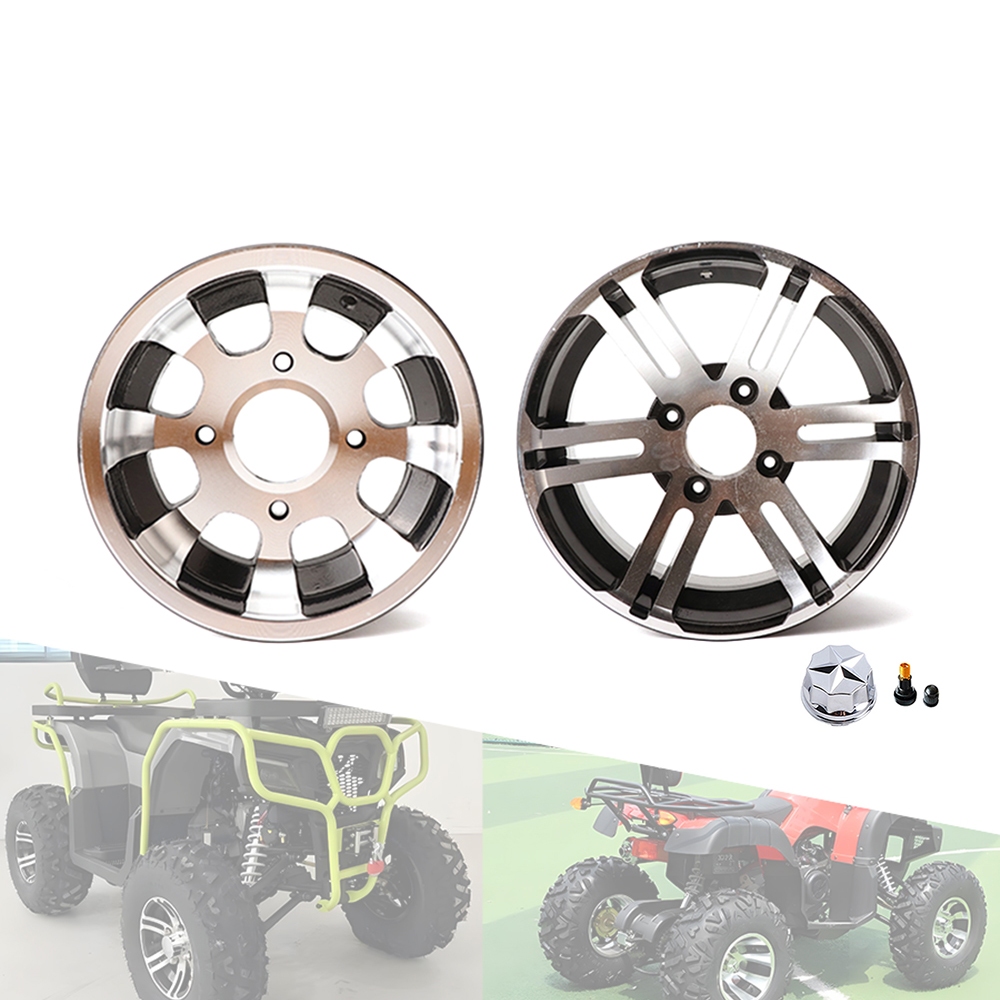 110 มม.* 4 หลุม ATV Go Kart 10 นิ้วอลูมิเนียมล้อ Hub Rim ด้านหน้า 20X7-10 21X7-10 23X7-10 ด้านหลัง 2