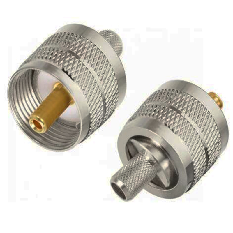 5pcs UHF pl259 ชาย Crimp Connector สําหรับ RG8X RG-8X LMR240 50-4 Coaxial Coax Cable อะแดปเตอร์ตรงเช