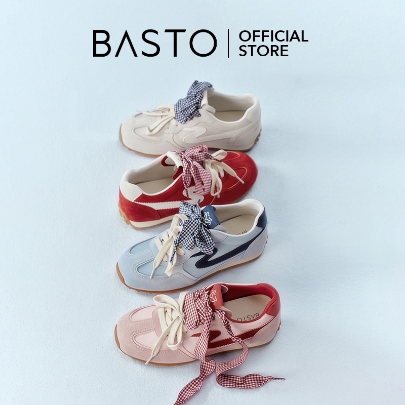 BASTO Women's Ballet Sneakers รองเท้าบัลเล่ต์ รองเท้าผ้าใบ A3901