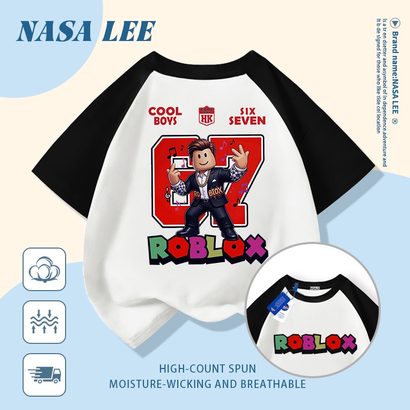 🔥เทรนด์ฮอตปี 2026🔥 เสื้อยืดเด็ก NASA ลายหกเจ็ดชุด 100% ผ้าฝ้าย เหมาะสำหรับเด็กชายและเด็กหญิง พร้อมจัดส่งทันที