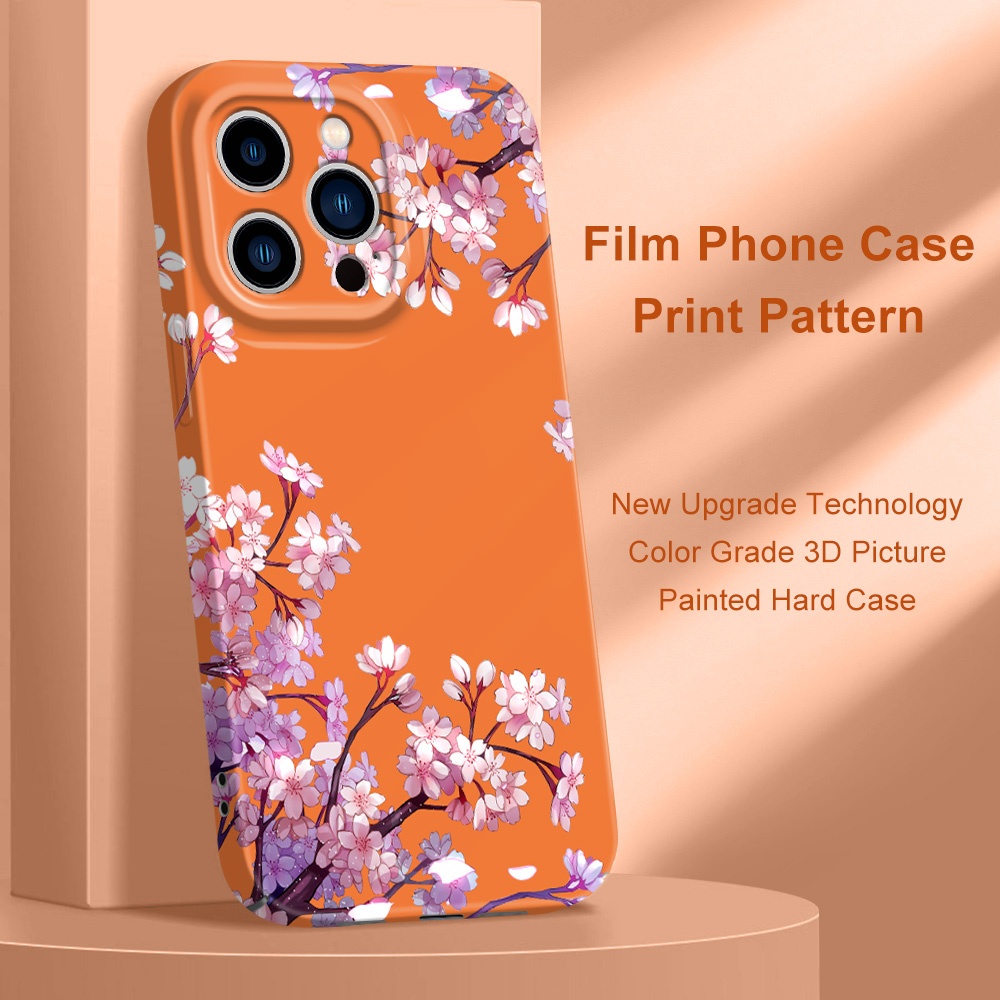 เคสโทรศัพท์สําหรับ IPhone 14 13 Pro Max Mini Glamorous Flowers Film Hard Cover