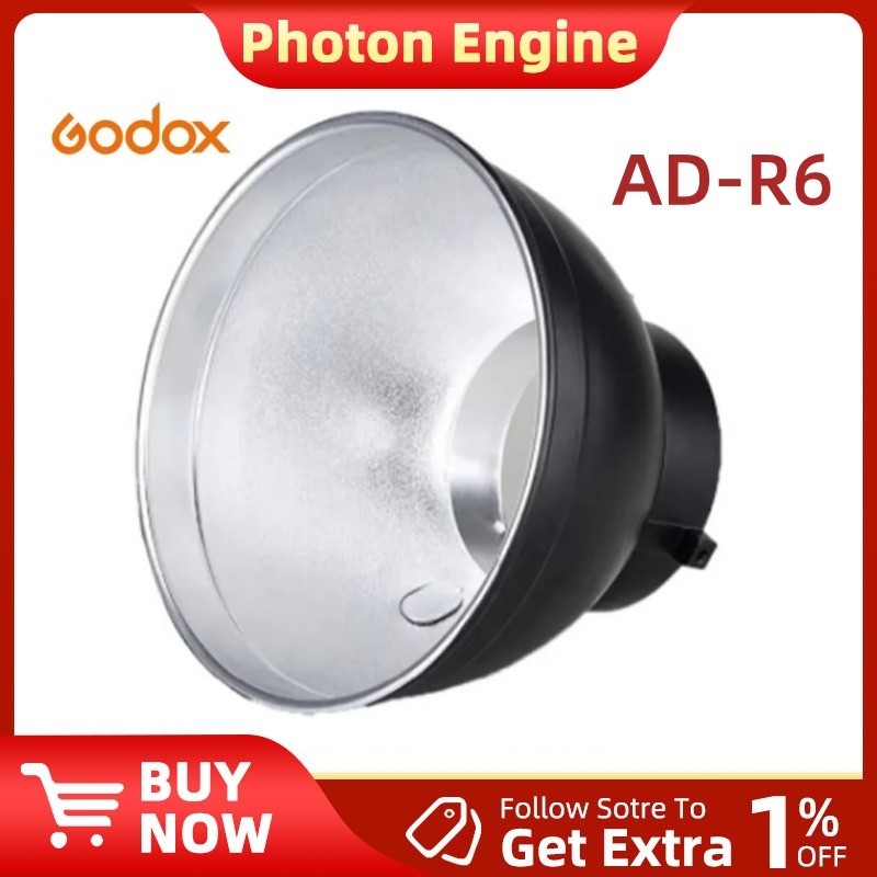 Godox AD-R6 169 มม.ประมาณ 7 "รอบ Reflector มาตรฐาน Bowens Mount สตูดิโอการถ่ายภาพอุปกรณ์เสริมสําหรับ Godox AD600BM AD600B แฟลช