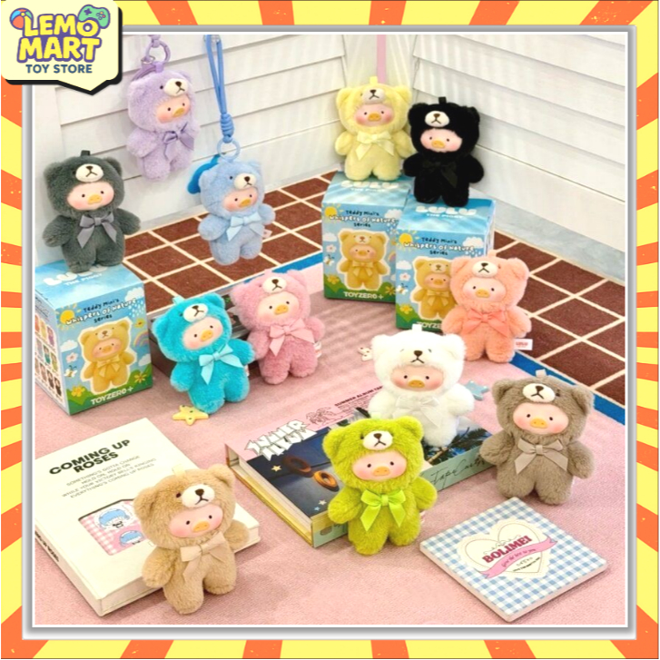 TOYZERO+ LuLu the piggy Teddy Mini Whispers of Nature ไวนิล Plush กล่องตาบอดสายคล้องโทรศัพท์ของขวัญที่สมบูรณ์แบบ