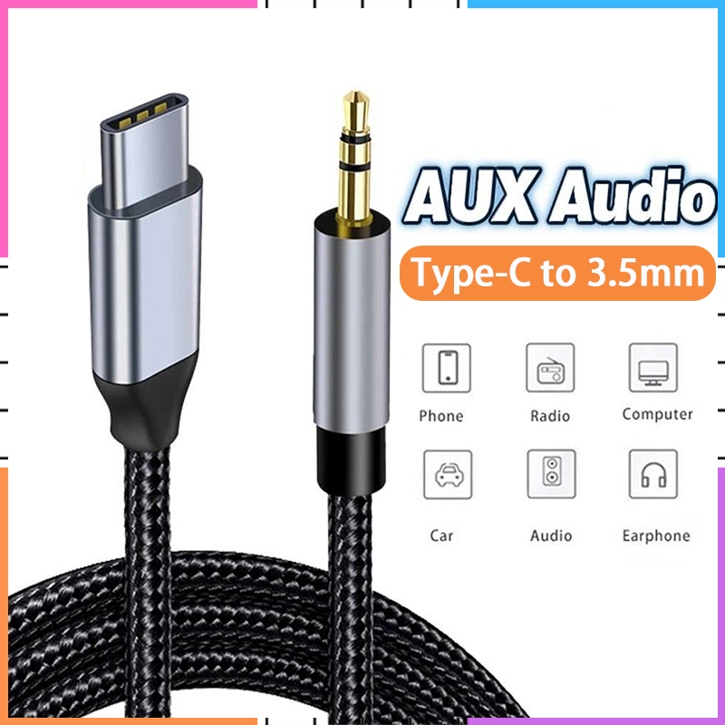 คลังสินค้าพร้อมType C ถึง 3.5 มม.แจ็ค Aux Conver Cable 1M อะแดปเตอร์เสียงสําหรับเพลงหูฟังชุดหูฟังรถลําโพง Aux สายไฟ ราคา ถูกที่สุด ดีลบีเคเค รูปภาพหลัก