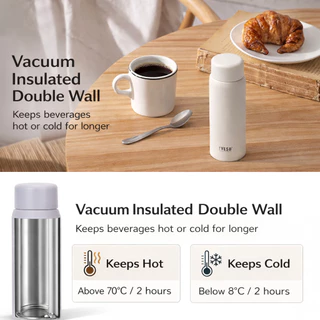 Tyeso Mini pocket Bottle สแตนเลสคู่ 150ml/200ml TS-8715B/TS-8716B