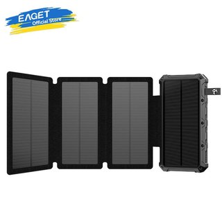 EAGET EP519X 12W Outdoor Portable Power Bank Solar-Powered Four-Fold With LED Flashlight (20000mAh)