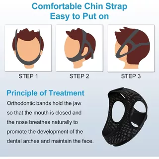 Anti Snoring Chin Strap สําหรับ Sleep – สายรัดขากรรไกรแบบปรับได้หยุดกรน Sleep Support สําหรับผู้ชายผู้หญิง