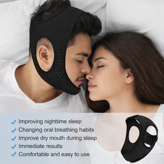 Anti Snoring Chin Strap สําหรับ Sleep – สายรัดขากรรไกรแบบปรับได้หยุดกรน Sleep Support สําหรับผู้ชายผู้หญิง