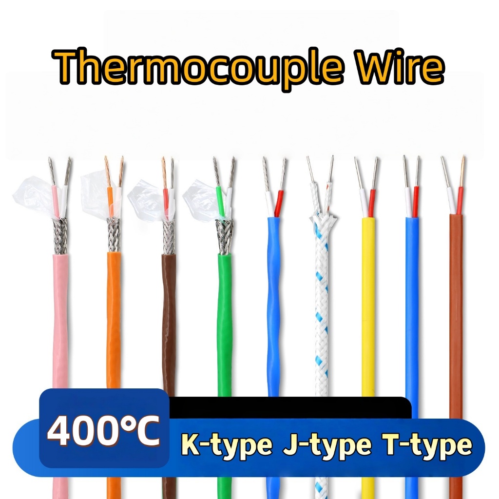 Precision Thermocouple Wire PTFE K-type J-type T-type Thermocouple Sensing Wire 2*0.3 Compensation W