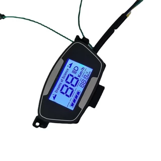 แดชบอร์ด LCD สำหรับรถจัكرยานไฟฟ้า 48-72V พร้อมเรือนไมล์และเกจแบตเตอรี่ ปลั๊ก 6 พิน