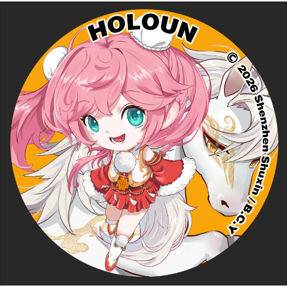 Holoun badge ป้ายโลหะ หมุดปุ่ม อะนิเมะ