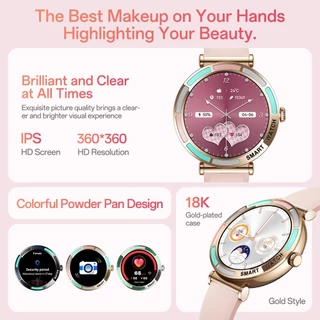 Aolon LILY R3 สมาร์ทวอท์ชบลูทูธโทรกีฬาฟิตเนสติดตาม Heart Rate Sleep Monitoring Smartwatch สําหรับผู้หญิง
