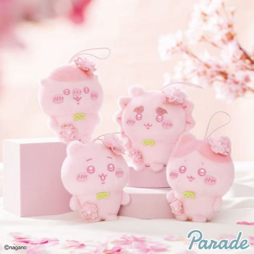เวอร์ชั่นญี่ปุ่น chikawa chikawa ฤดูใบไม้ผลิ Cherry Blossom ตุ๊กตาตุ๊กตาจี้ chikawa chikawa ตุ๊กตาขอ