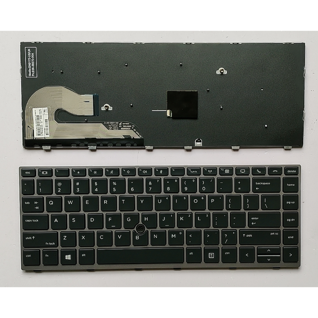 US Layout แป้นพิมพ์แล็ปท็อปสําหรับ HP EliteBook 840 G5 840 G6 846 G5 พร้อมจุดไม่มี backlit Silver