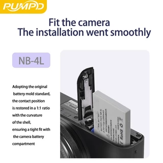 แบตเตอรี่กล้อง PUMPD NB-6L เหมาะสําหรับ Canon IXUS 95 105 200 210 300 330 HS IS ที่ชาร์จกล้อง