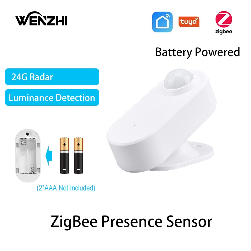 ZigBee 24G MmWave Radar Human Presence Sensor Occupancy Motion Movement Detector แบตเตอรี่ขับเคลื่อน