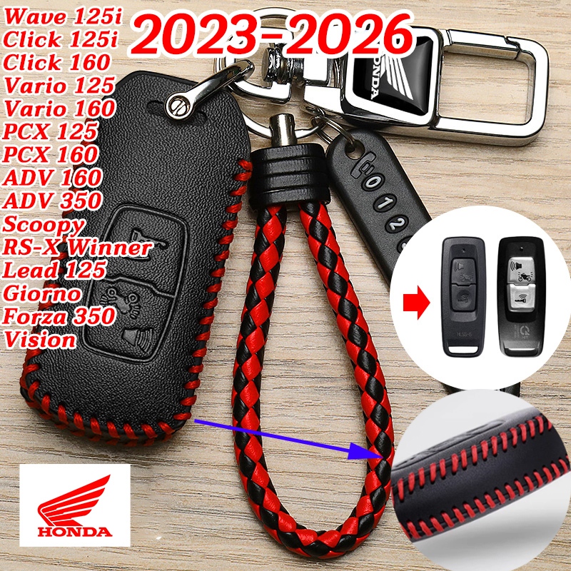 2023-2026 HONDA Wave125i ADV160 ADV350 Scoopy Giorno Forza350 RS-X Winner เคสกุญแจรีโมทรถจักรยานยนต์ 2025 Click125i Lead125 Click160 Vario PCX160 Vision ฝาครอบกุญแจ