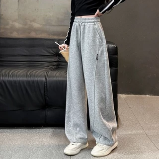 กางเกงเด็กผู้หญิง กางเกงขากว้าง Pants for Kids Girls เอวสูง เอวยางยืด เวอร์ชั่นเกาหลี แฟชั่น 130-160cm