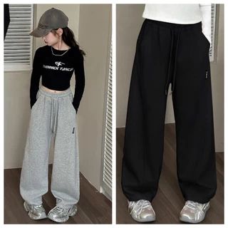 กางเกงเด็กผู้หญิง กางเกงขากว้าง Pants for Kids Girls เอวสูง เอวยางยืด เวอร์ชั่นเกาหลี แฟชั่น 130-160cm