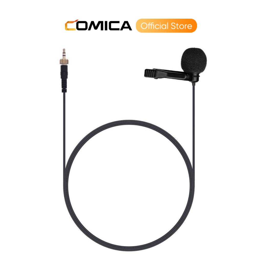COMICA CVM-MO1 ไมโครโฟนแบบหนีบเสื้อ TRS 3.5 มม., สายเคเบิลอินพุตไมโครโฟนรอบทิศทางสําหรับ COMICA และไมโครโฟนไร้สายอื่นๆ